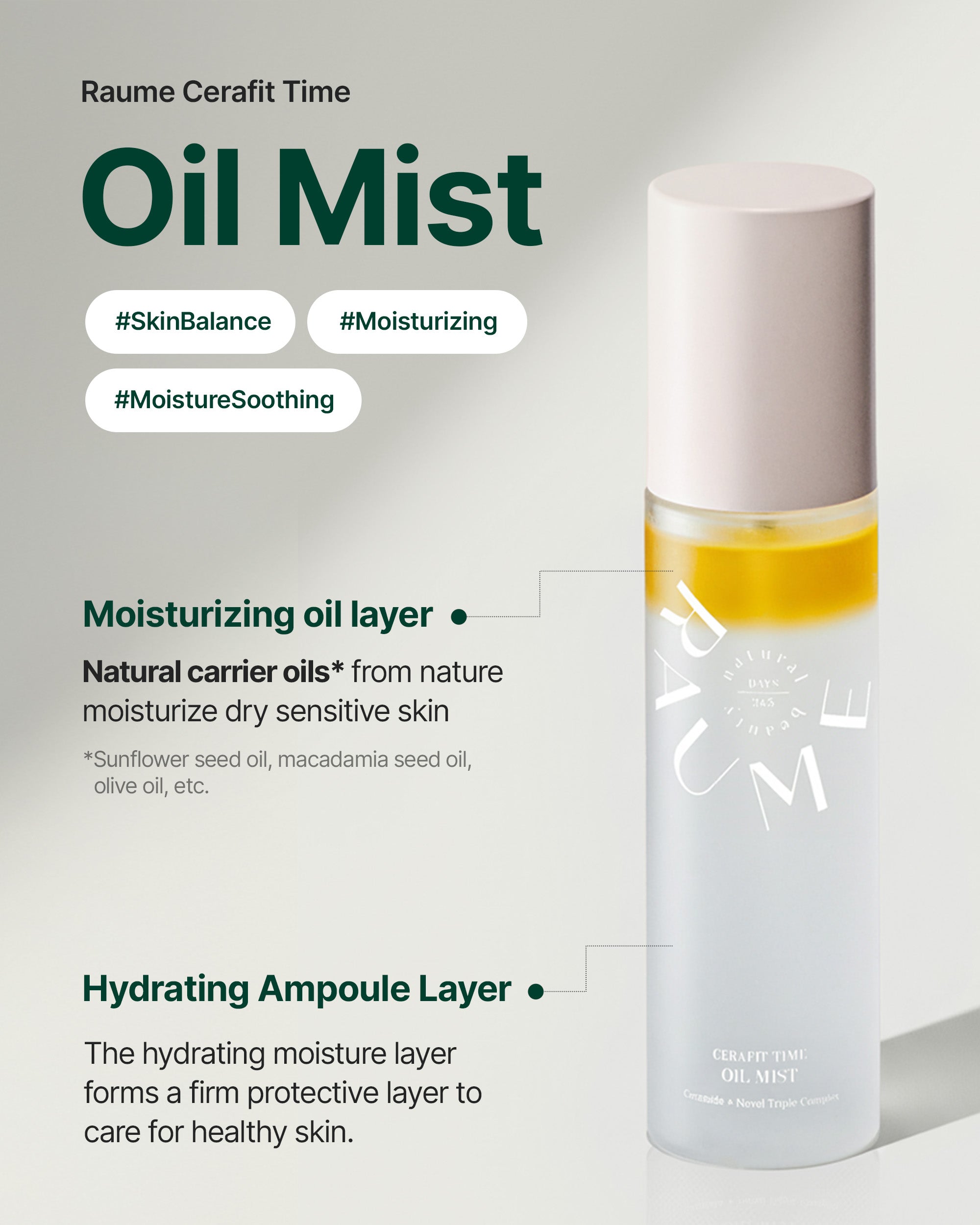 Cerafit Time Dual-Layer Glow Facial Oil Mist
