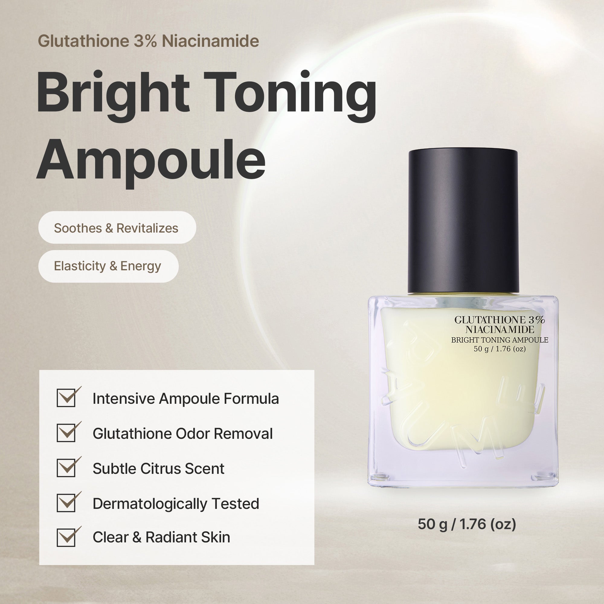 Raume365 Glutathione 30,000 ppm Niacinamide 40,000 ppm Bright Toning Ampoule