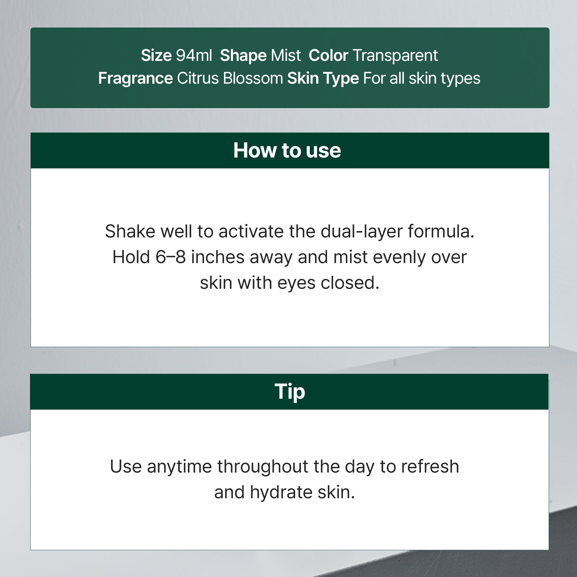 Cerafit Time Dual-Layer Glow Facial Oil Mist